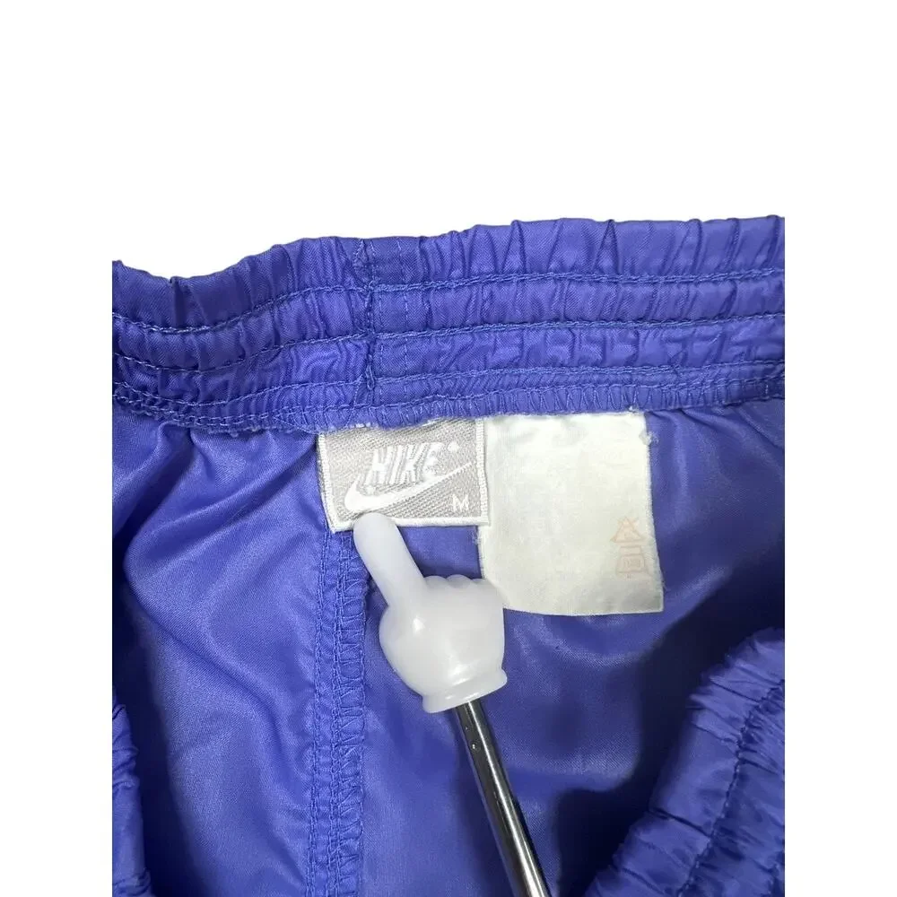 Nike Windbreaker Track Pants Size M 90’s Gray Tag Jogger Swoosh Purple Vintage